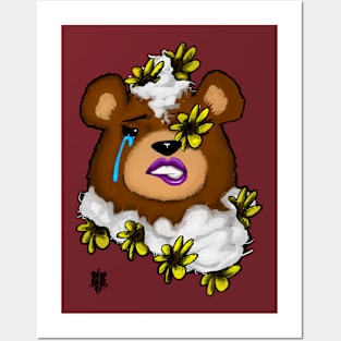 Flowered Teddy (female) Posters and Art